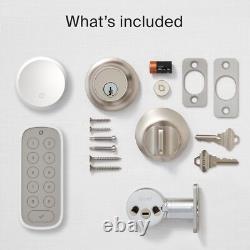 Level Lock Connect WiFi Smart Lock & Keypad for Keyless Entry Satin Chrome