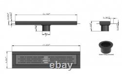 Linear Shower Drain 16 Inch With Hair Trap (7 Styles)