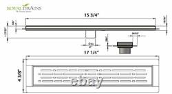 Linear Shower Drain 16 Inch With Hair Trap (7 Styles)
