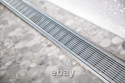Linear Shower Drain 24 Inch With Hair Trap (7 Styles)