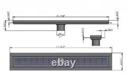 Linear Shower Drain 24 Inch With Hair Trap (7 Styles)