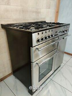 Lpg Rangemaster 90cm Range Cooker In Stainless Steel. Ref-f182