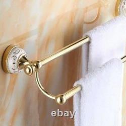 Luxury Towel Racks Stainless Steel Ceramic Wall Mounted Bathroom Accessories Set