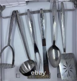 MCM Atomic Starburst Regent Sheffield Stainless Utensils rack spatula Spoon fork