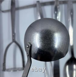 MCM Atomic Starburst Regent Sheffield Stainless Utensils rack spatula Spoon fork