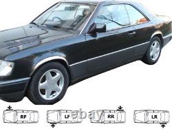 MERCEDES E 124 Coupe Chrome wheel arch trims 4 pcs Wing & Quater styling 85-92