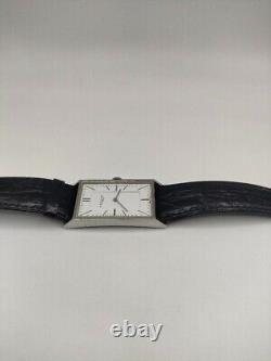 MINT Vintage Dunhill Wafer 8036 Black Dial Square Tank Quartz 22mm Mens Watch