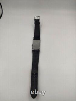MINT Vintage Dunhill Wafer 8036 Black Dial Square Tank Quartz 22mm Mens Watch