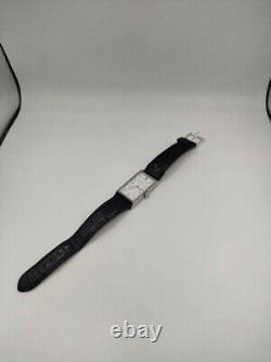 MINT Vintage Dunhill Wafer 8036 Black Dial Square Tank Quartz 22mm Mens Watch