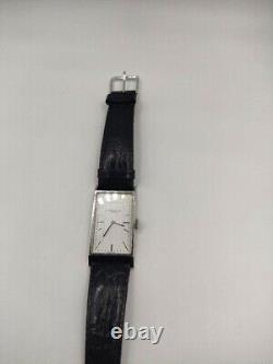 MINT Vintage Dunhill Wafer 8036 Black Dial Square Tank Quartz 22mm Mens Watch