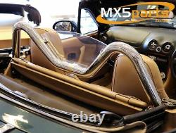 MX5 Chrome Stainless Style Roll Bar V Shape Mazda MX-5 Mk1 Mk2 NA NB 19892005