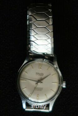 Majex Parashock Vitaflex Watch 17 Jewels Cream And Chrome Dial A Vintage Classic