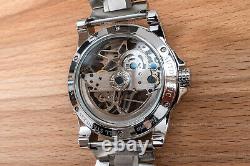 Mens Automatic Mechanical Watch Silver White Dial Stainless Steel 13868