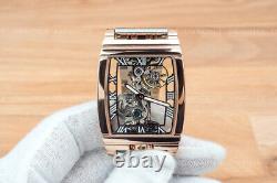 Mens Rose Gold Bridge Manual Mechanical Watch Stainless Steel DIASTERIA 1688B