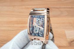 Mens Rose Gold Bridge Manual Mechanical Watch Stainless Steel DIASTERIA 1688B