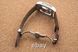 Mens Silver Bridge Manual Mechanical Watch Purple Leather DIASTERIA 1688