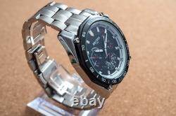 Mens Silver Chrome Black Automatic Mechanical Watch Luminous Stainless Steel