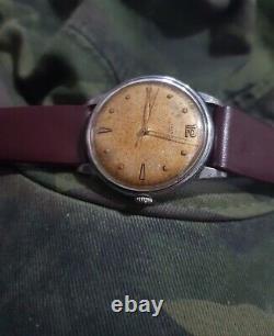 Mens Vintage Doxa 17j swiss Watch 1950's tropicalized dial