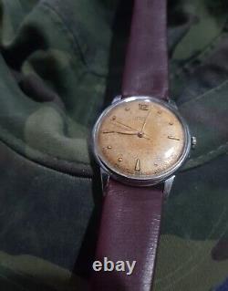 Mens Vintage Doxa 17j swiss Watch 1950's tropicalized dial