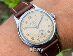 Mens Vintage Jw Benson Watch C. 1953 Tropical Dial