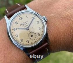 Mens Vintage Jw Benson Watch C. 1953 Tropical Dial