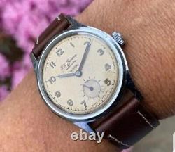 Mens Vintage Jw Benson Watch C. 1953 Tropical Dial