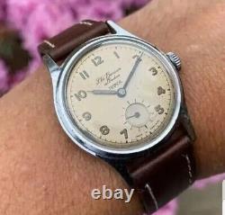 Mens Vintage Jw Benson Watch C. 1953 Tropical Dial