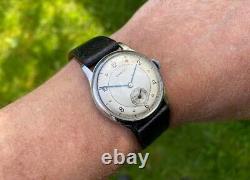 Mens Vintage Lanco Watch Two Tone Dial 1950's Military Type