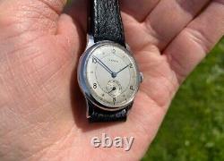 Mens Vintage Lanco Watch Two Tone Dial 1950's Military Type