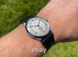 Mens Vintage Lanco Watch Two Tone Dial 1950's Military Type