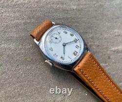Mens Vintage SS N CO PEERCEE 15 Jewels Military Style Watch 1940's