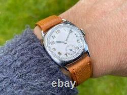 Mens Vintage SS N CO PEERCEE 15 Jewels Military Style Watch 1940's