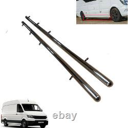 Mercedes Sprinter Lwb 06 76mm Side Bar With Steps Quality Stainless Steel