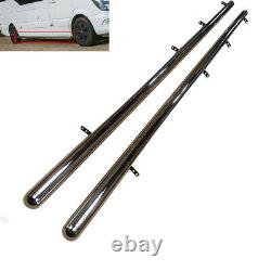Mercedes Sprinter Lwb 06+ 76mm Side Bar With Steps Quality Stainless Steel Bar