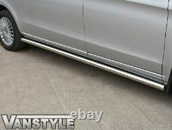 Mercedes Vito Compact & Long Van W639 Polished Stainless Steel Side Bars Chrome