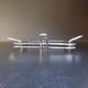 Metal Stainless Steel Square Art Deco Table Gray Chrome