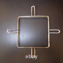 Metal Stainless Steel Square Art Deco Table Gray Chrome