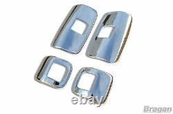 Mirror Chrome Covers For Mercedes Axor Stainless Steel Truck Accessories 4pc Set