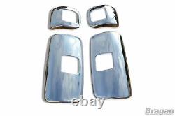 Mirror Chrome Covers For Mercedes Axor Stainless Steel Truck Accessories 4pc Set