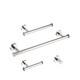 Mirror Chrome Wall Mounted Bathroom Accessories Towel Bar Paper Holder Set 4pcs