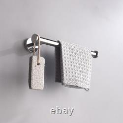 Mirror Chrome Wall Mounted Bathroom Accessories Towel Bar Paper Holder Set 4PCS