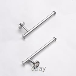 Mirror Chrome Wall Mounted Bathroom Accessories Towel Bar Paper Holder Set 4PCS