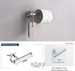 Mirror Chrome Wall Mounted Bathroom Accessories Towel Bar Paper Holder Set 4PCS