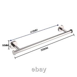 Mirror Chrome Wall Mounted Bathroom Accessories Towel Bar Paper Holder Set 4PCS
