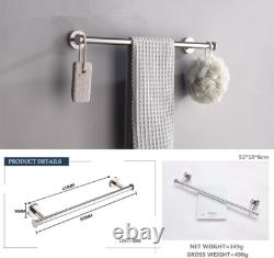 Mirror Chrome Wall Mounted Bathroom Accessories Towel Bar Paper Holder Set 4PCS