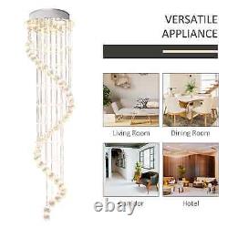 Modern Crystal Chandelier Ceiling Light Pendant Lamp Chrome Finish Glass Droplet