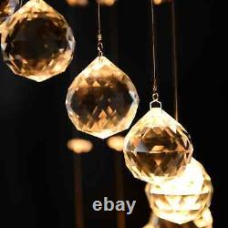 Modern Crystal Chandelier Ceiling Light Pendant Lamp Chrome Finish Glass Droplet