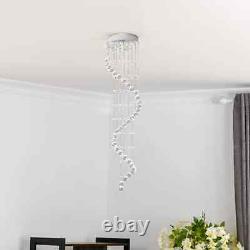 Modern Crystal Chandelier Ceiling Light Pendant Lamp Chrome Finish Glass Droplet