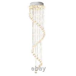 Modern Crystal Chandelier Ceiling Light Pendant Lamp Chrome Finish Glass Droplet