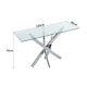 Modern Glass Glossy Stainless Stell Coffee Dining Table Side End Tables Chrome